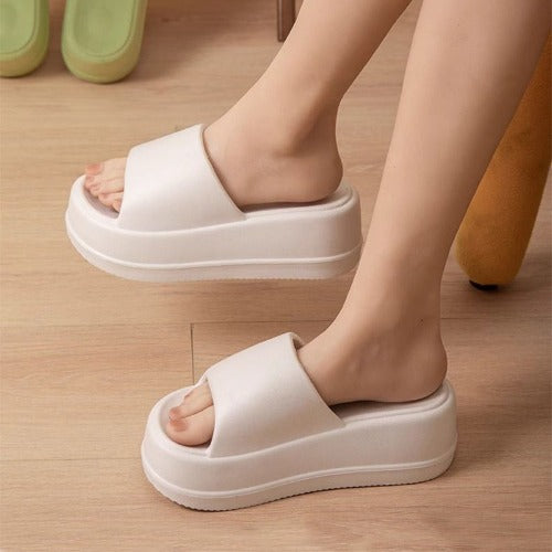 7cm High Heel Flat Slippers